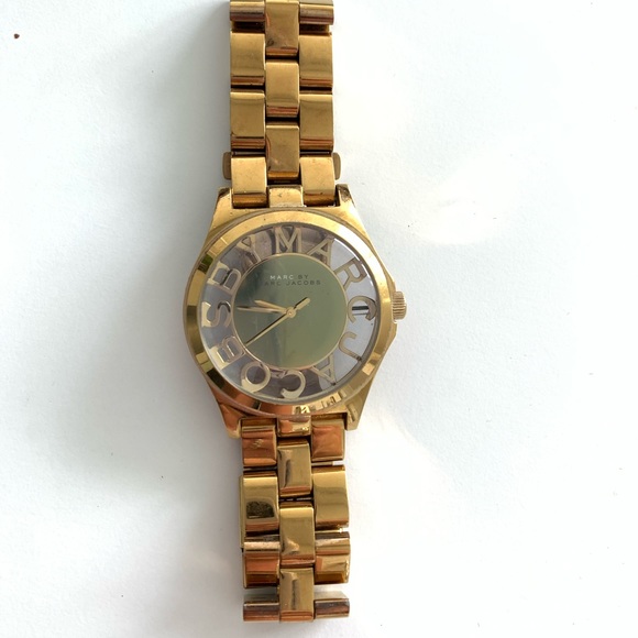 Marc by Marc Jacobs Gold Henry Skeleton Watch - Picture 2 of 12